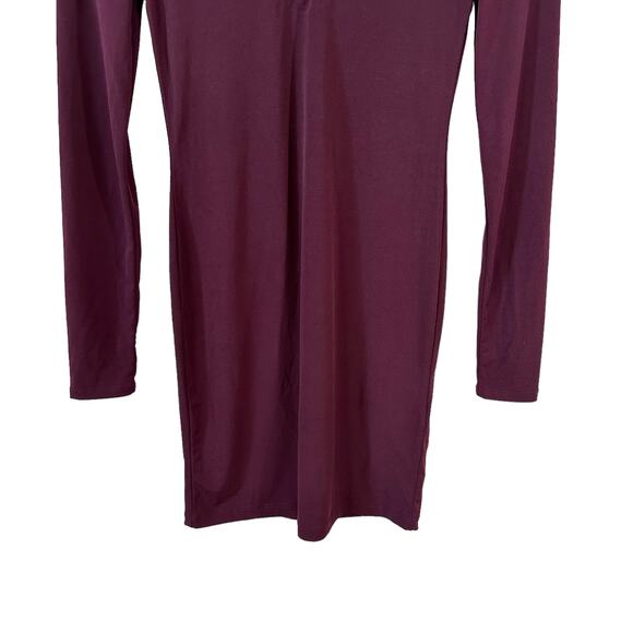 Y2K FOREVER 21 Womens Lace Up Long Sleeve Mini Dress Burgundy XS Grunge Goth Y2k - Picture 5 of 8